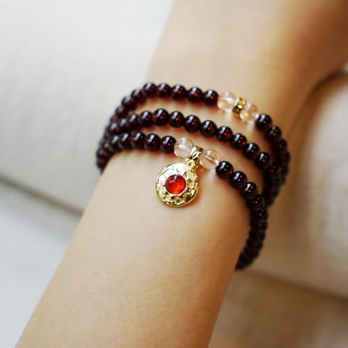 Image of Five Elements 18K Gold Vermeil 3 Layered Crystal Gemstone Beads Bracelet & Necklace for women Solid 925 Sterling Silver 18K Gold or White Gold Plated jewelry