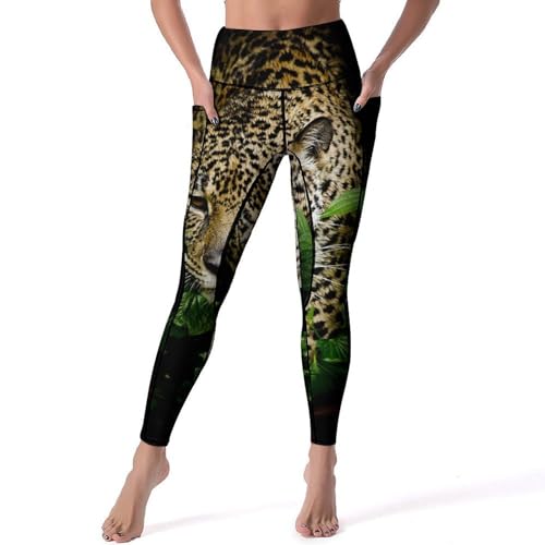 Pantalon de sport léopard femmes gainant yoga fitness S