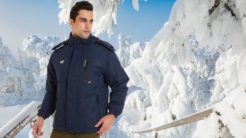 Foto de QPNGRP Chaqueta impermeable de esquí y snowboard para hombre, abrigo de nieve resistente al viento (imagen 5)