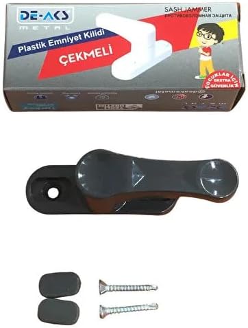 Bijutek Pvc Kapı Pencere Pimapen Çocuk Emniyet Kilidi Hırsız Güvenlik Mandalı Plastik (5 Adet)