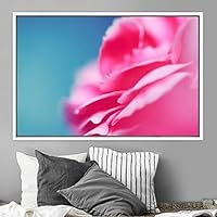 Framed Canvas Wall Art Blooming Closeup Botanical Chic Closeup Expressive Multicolor Photography Realism Ultra - 16x24 inches