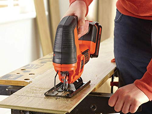 Black + Decker BDCJS18E1-QW decoupeerzaag 18V-2,5AH 1 batterij 1 lemmet voor hout, zwart/oranje - Afbeelding 4