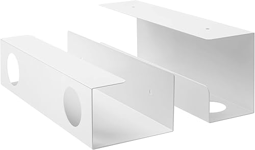 Miniatura 6 de Bandejas de organización de cables debajo del escritorio, dos bandejas de 12 pulgadas en el juego, almacenamiento perfecto para cables, barras de