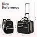 Ytonet Rolling Briefcase for Women, 2pcs Set 15.6 Inch Travel Backpack with 17.3 Inch Rolling Laptop Bag, Large Roller Laptop Briefcase with Wheels, Water Resistant Roller Teacher Bag for work, Black