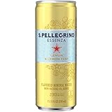S.Pellegrino Essenza Lemon Lemon Zest Flavored Mineral Water, 11.15 fl oz. Cans (8 Count)