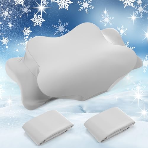 Hahafelt 2 Pcs Cooling Cervical Neck Pillowcase with Envelope Closure