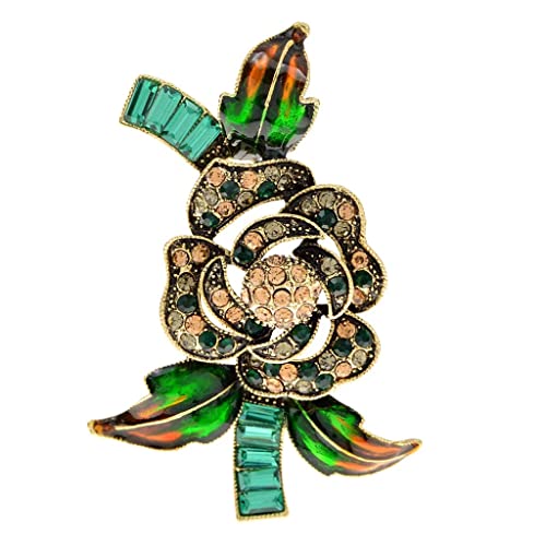 Boucle d'écharpe et broche fleur en cristal pour sublimer vos tenues de soirée