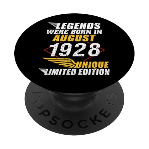 Cumpleaños Agosto 1928 Edición Limitada Regalo Legend PopSockets PopGrip Intercambiable