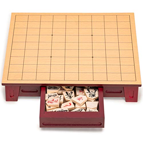 Image of Wooden Shogi Table W / Drawers Game Set