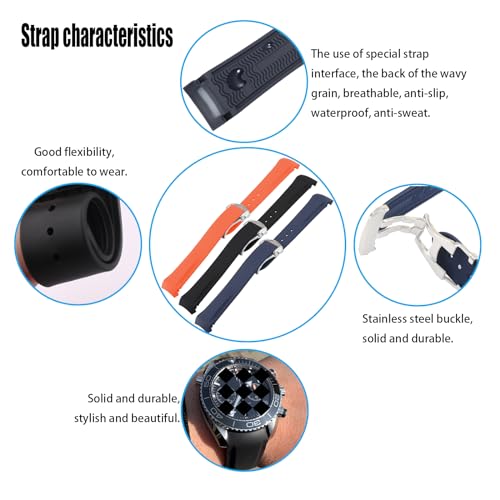 Compatible-for-Omega-Rolex-Tudor-SEIKO-20mm-22mm-Seamaster-Speedmaster-Diver-150M-300M-600M-Aqua-Terra-AT150-Rubber-Watch-Band-Replacement-for-men-Silicone-Wirstband-Strap-women-Bracelet 41EYE+t2o1L