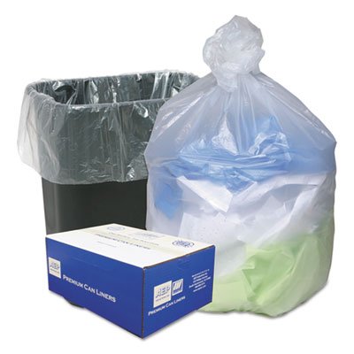 High Density Can Liners, 16gal.315mil, 24 x 33, Natural, 200/Carton (10 Cartons)