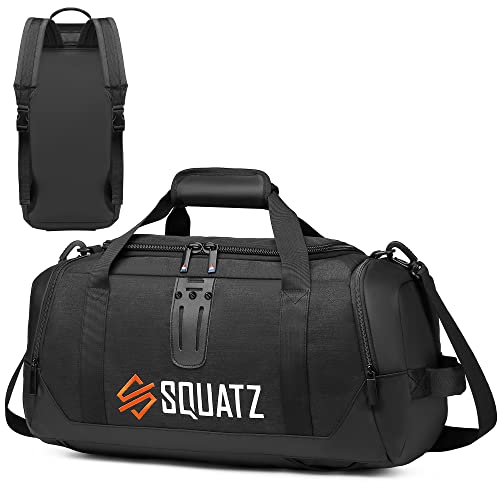 SQUATZ Gym Bag for Men and Women Sports 50L Duffle Bag Travel Backpack Weekender Overnight Backpack with Spacious Shoes Compartment Adjustable and Removable Shoulder Strap Workout, Multiple Pockets