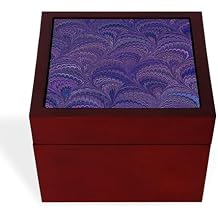 CafePress Purple Fanfair Memory Keepsake Jewelry Box, 5"x5"x3.75"