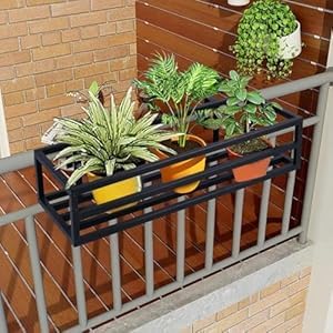 Niyara || Metal Planter Stand || Plant Stand for Pots|| Outdoor Plant Stand (New large railing) - image, photos