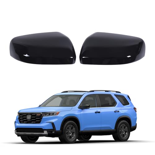 Exterior Door Rearview Mirror Cover Trim for Honda Pilot 2023-2025/ Passport 2026 Accessories, Car Body Side Rear View Mirror Cover Guard Caps, Door Mirrors Cap Moulding Trim, ABS (Glossy Black) by Qiosreui - Used condition - US$26.95