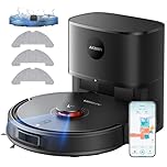 Airzeen Robot Vacuums and Mop, 8000Pa Suction Self-Emptying Robot Vacuum, Aspirateur Robot Cleaner, Lidar Navigation 180Mins Runtime,Schedule,App Alexa Control for Carpet/Pet Hair, Q10 Pro