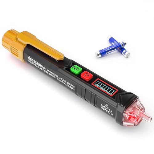 HTC AC-IV Voltage Tester/Non-Contact Tester with Dual Range AC 12V-1000V/48V-1000V, Live/Null Wire Tester, Electrical Tester with LCD Display, Buzzer Alarm, Wire Breakpoint Finder (With battery) (B0BQ6F9GRH) Amazon Price History, Amazon Price Tracker