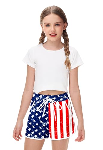 Image of Deerose Kids Hawaiian Swim Board Shorts Quick Dry Active Swim Trunk 5-14 Years