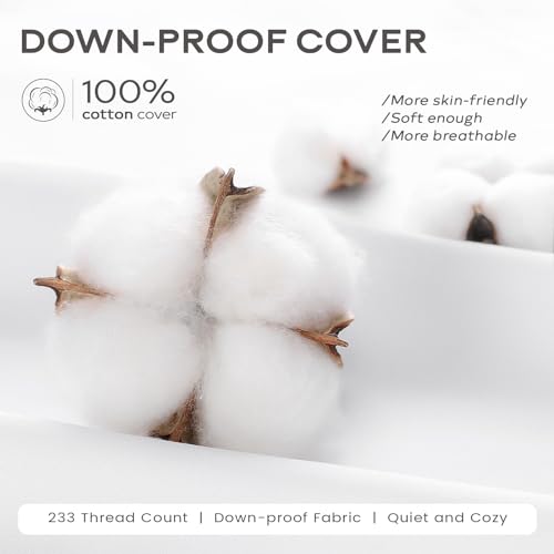 Savori QAS-0 Set Of 2 Down And Feather Throw Pillow Inserts 18X18 Soft Fluffy Pillow Inserts thumb #2