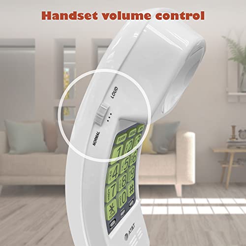 At&T 213 Corded Home Phone With Extra Big Buttons & Visual Ringer. No Ac Power Required thumb #5