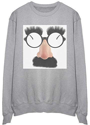 Sweat pullover large fake nose and glasses vêtement oversize streetwear confortable col rond