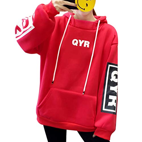 VJGOAL Sweet Sweat Femme Long Grande Taille Lettre Imprimé Pullover 2019 Nouveau Hiver Sweat A Capuche Mode de Rue Oversize Loisirs Haut Manches Longues Manteau Ado Fille Hoodies M-2XL Cover