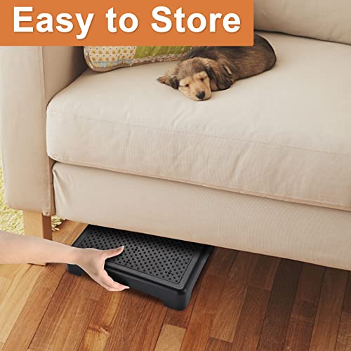 Mobility Step Stool, Indoor/Outdoor Stepping Stool For Adults & Seniors, Portable High Riser Steps Platform With Anti-Slip Top & Feet, 420 Lbs Capacity, Black #TOP3