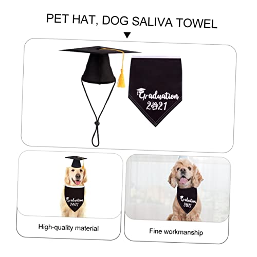 Sombrero y pañuelo de graduación para perros Toyvian miniatura 3