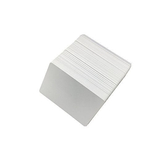 Premium Blank PVC Cards for ID Badge Printers Graphic Quality White Plastic CR80 30 Mil for Zebra Fargo,Magicard Printers (200pcs)