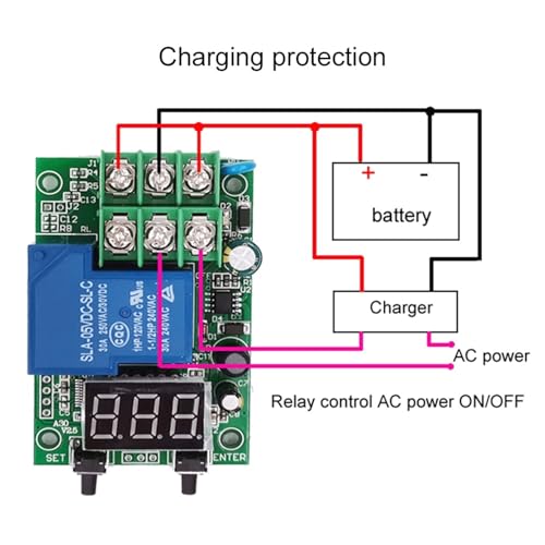 Relais de contrôle de tension DC 6-80V temporisé et programmable - 7