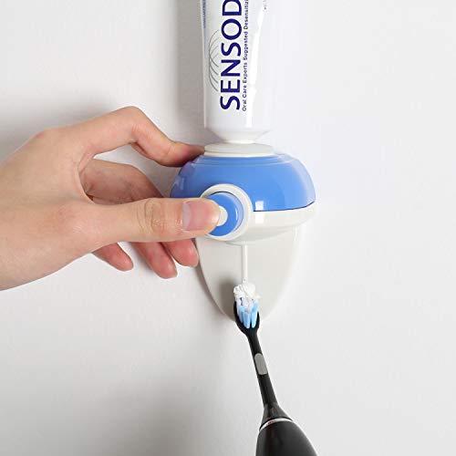 OAPRIRE Toothpaste Dispenser Wall Mounted - Easy to Use, Perfect for Children and Elderly - Best Toothpaste Squeezer for Washroom Bathroom - Helps You Reduce Bathroom Clutter