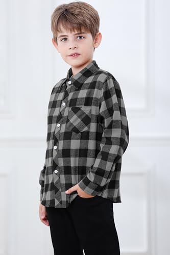 Image of Betusline Boy and Men Button Down Plaid Shirt | Soft,Breathable and Comfortable Fabric