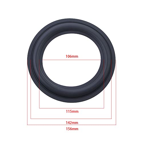 Anillo de reparación de altavoz plegable, piezas de reparación de borde de altavoz de goma, accesorios de reparación de altavoces (6.5 pulgadas) - imagen 2