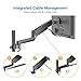 Monitor Mount Stand - Adjustable Single Arm Desk Vesa Mount with Clamp, Grommet Base, HDMI Cable for LCD LED Screens Up to 32 Inch, Gas Spring Articulating Full Motion Arm Holds 3.3 to 17.6Lbs