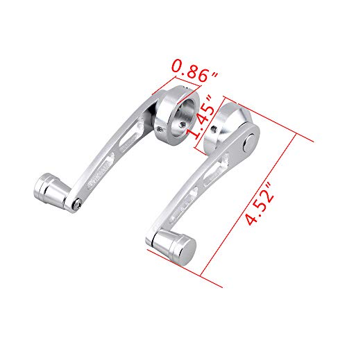Astra Depot 2X Billet Chrome Car Manual Door Handle Cranks Window Winders Set 10Mm Round Square With 16 Splines #TOP2
