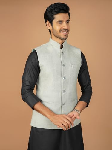Image of WINTAGE Mens Tweed Wool Nehru Jacket