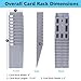 NADAMOO 10-Slot Time Card Holder, Wall-Mounted, Retractable and Expandable Plastic Punch Card Rack, Compatible with Time Clock and Attendance Recorder for Office Business, Grey.