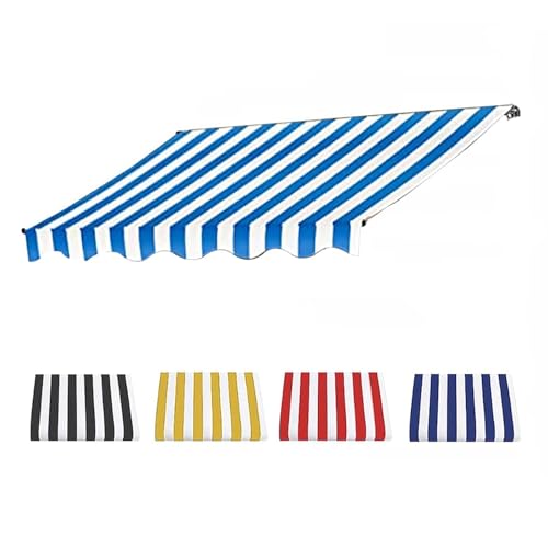 Tenda a morsetto retrattile di ricambio in tessuto di poliestere rivestito in PU con protezione da acqua e sole, blu, dimensioni 300 cm e resistente alle intemperie