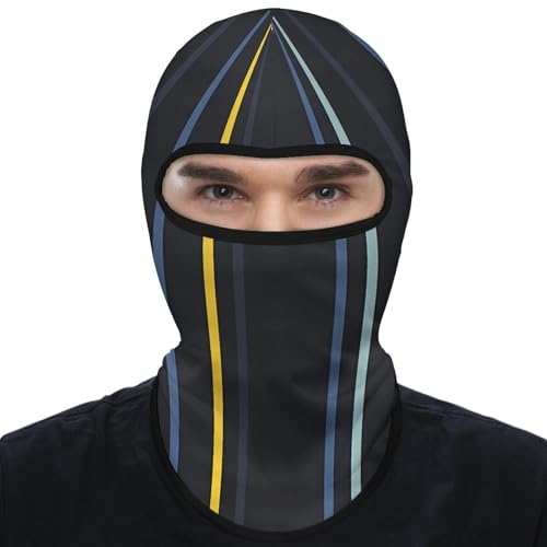 Balaclava para Hombres con Estampado de Rayas Amarillas para Invierno, Máscara Facial para Ciclismo y Esquí miniatura 7