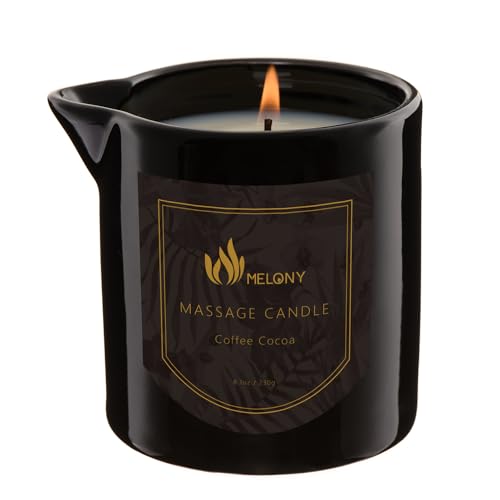 MELONY Massage Oil Candle for Pure Relaxation- 8.1 oz- Moisturizing