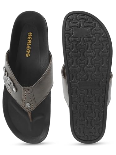 Image of Liberty Healers CSS-28E Casual Slipper For Men With PU Sole | Comfortable and Lightweight | Trendy Design | Soft Insole | Stylish Footwear and Cushioned Footbed