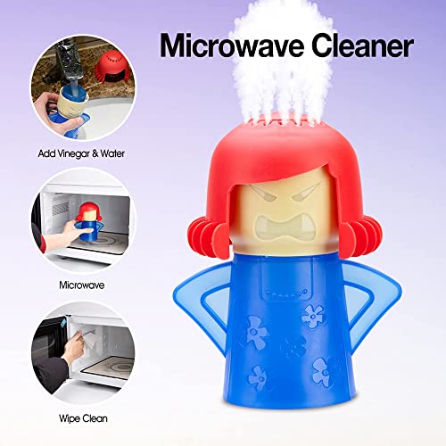 Bell Dream Angry Mama Microwave Cleaner Kitchen Cleaning Gadgets High Temperature Easily Crud in Minutes Steam Cleans with Vinegar and Water for Kitchen