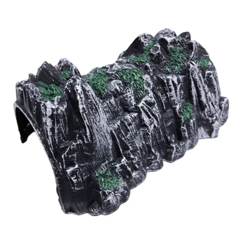 Kisangel Miniature Garden Decor Realistic Plastic Rockery Tunnel Model Train Table Accessories for Kids Play