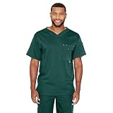 Grey's Anatomy Men's Modern Fit V-Neck Scrub Top, Hunter, Large