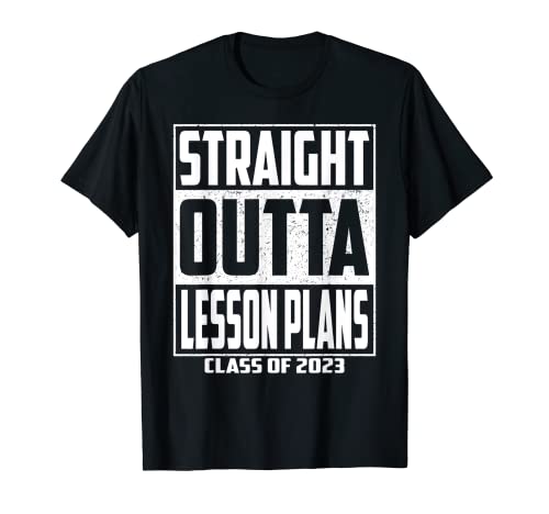 Straight Outta Lesson Plans School Graduate 2023 Kids Boys T-Shirt