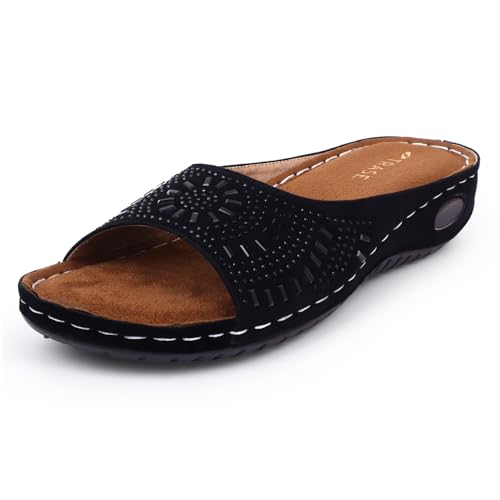 Image of TRASE Women Doctor Ortho Soft Fancy Slippers, Comfortable Sandals For Women, Lightweight Diabetic And Orthopedic Footwear, Ideal For Knee And Foot Pain Relief