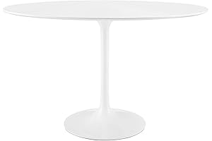 Modway Lippa Oval Dining Table: Mid-Century Modern Style and Versatile Design