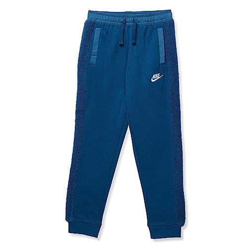 Nike Boy's NSW Club Fleece Winterized Pants (Little Kids/Big Kids) Valerian Blue/Mint Foam M (10-12 Big Kid)