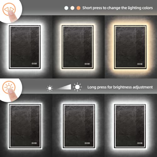 LUVODI-Espejo-Bano-con-Luz-Led-60×80-cm-Espejos-de-Bano-Pared-Antivaho-Moderno-Rectangular-sin-Marco-Inteligente-con-3-Colores-de-Luz-Interruptor-Tactil-Regulable-para-Tocador-Salon-Lavavo