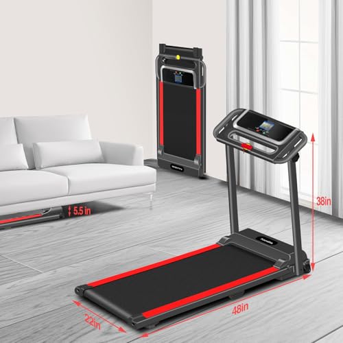 Futureglide Folding Treadmill, 3.0 Hp Foldable Portable Treadmills For Home Small Compact Treadmill 300 Lbs Capacity With 12 Preset Programs Led Display Walking Running Treadmills For Office thumb #6